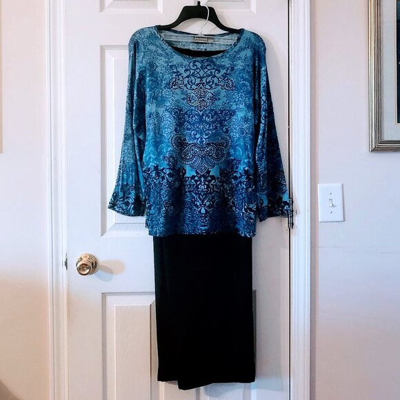 GREAT Solid Black Soft "Slinky" Pants w/ELASTIC In Waist- SO VERSATILE! - Picture 12 of 12